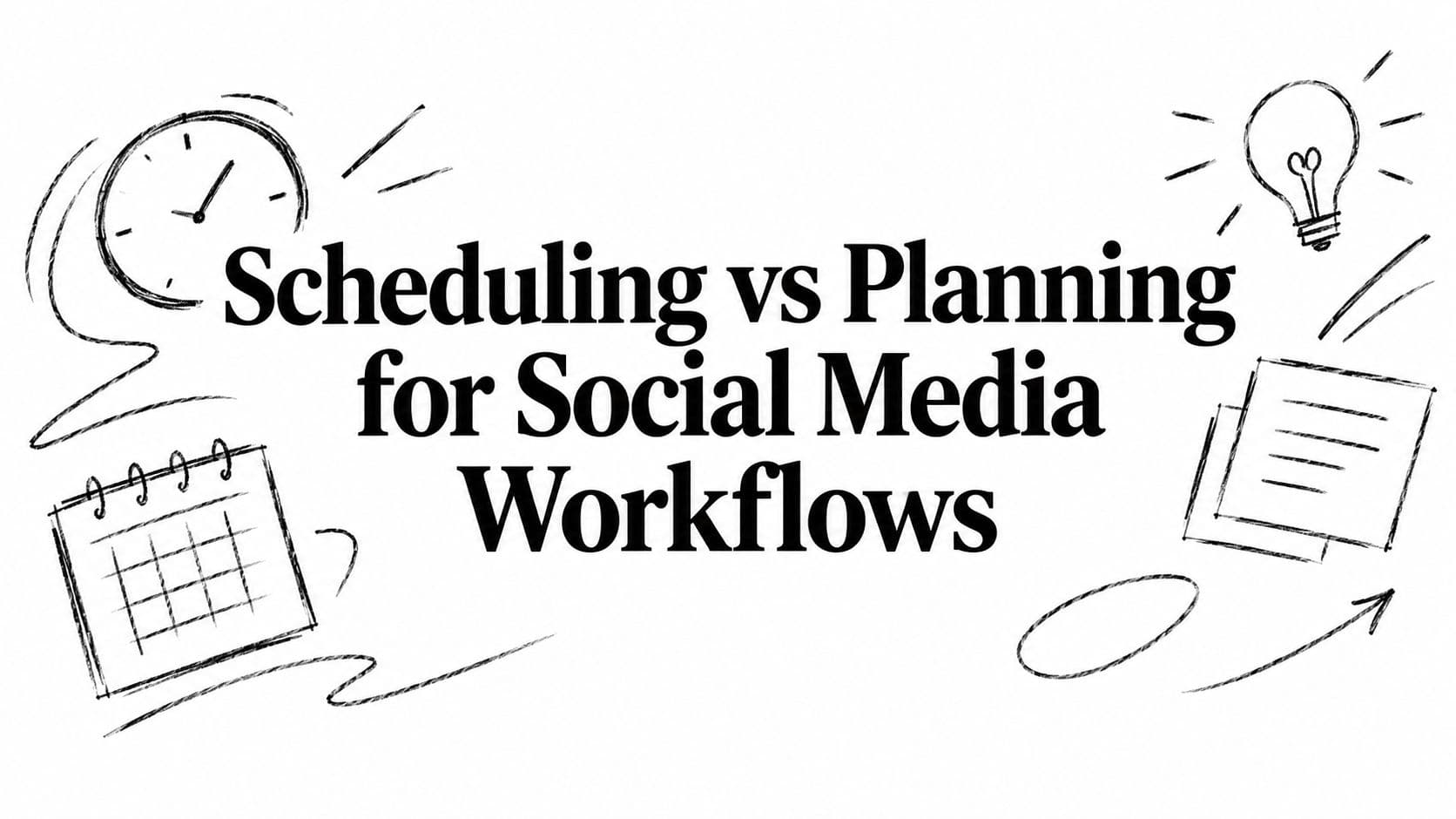 Scheduling vs Planning for Social Media Workflows