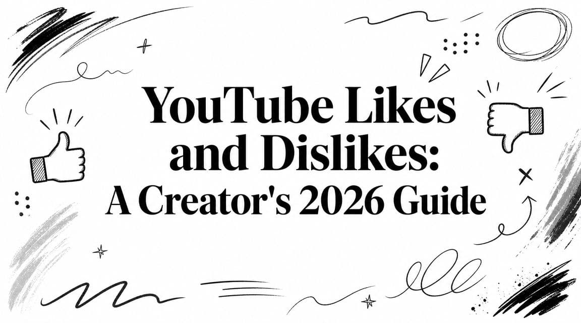 YouTube Likes and Dislikes: A Creator's 2026 Guide
